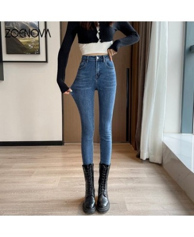 Spring New High Waist Elastic Retro Slim Pencil Pants Women's Jeans Look Smiling All Matc Trousers Pantalones De Mujer $49.55...