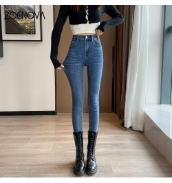 Spring New High Waist Elastic Retro Slim Pencil Pants Women's Jeans Look Smiling All Matc Trousers Pantalones De Mujer $49.55...