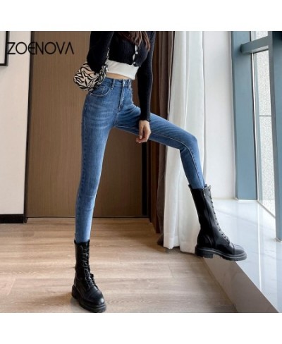 Spring New High Waist Elastic Retro Slim Pencil Pants Women's Jeans Look Smiling All Matc Trousers Pantalones De Mujer $49.55...