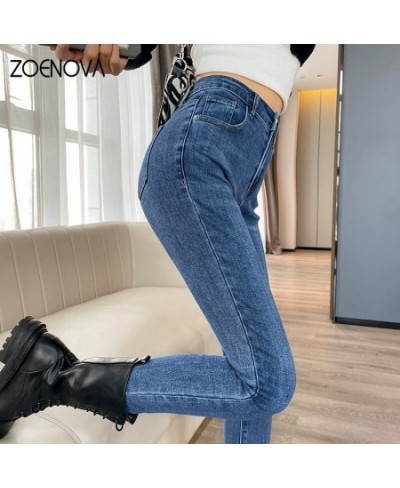 Spring New High Waist Elastic Retro Slim Pencil Pants Women's Jeans Look Smiling All Matc Trousers Pantalones De Mujer $49.55...