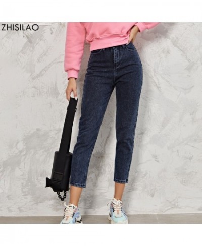 Harem Jeans Pants Fashion High Waist 100% Cotton Loose Vintage Blue Denim Pants Autumn 2023 Streetwear Jeans $51.63 - Bottoms