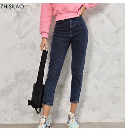 Harem Jeans Pants Fashion High Waist 100% Cotton Loose Vintage Blue Denim Pants Autumn 2023 Streetwear Jeans $51.63 - Bottoms