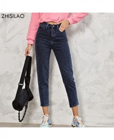 Harem Jeans Pants Fashion High Waist 100% Cotton Loose Vintage Blue Denim Pants Autumn 2023 Streetwear Jeans $51.63 - Bottoms