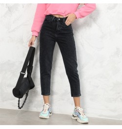 Harem Jeans Pants Fashion High Waist 100% Cotton Loose Vintage Blue Denim Pants Autumn 2023 Streetwear Jeans $51.63 - Bottoms