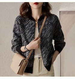 Sweater Cardigan Women's Striped Knitwear Korean Style Loose Lazy Style Korean Top Trending Sweater Jacket Autumn and Winter ...