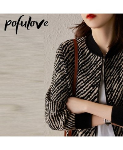 Sweater Cardigan Women's Striped Knitwear Korean Style Loose Lazy Style Korean Top Trending Sweater Jacket Autumn and Winter ...