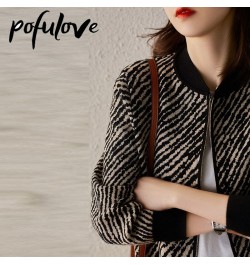 Sweater Cardigan Women's Striped Knitwear Korean Style Loose Lazy Style Korean Top Trending Sweater Jacket Autumn and Winter ...