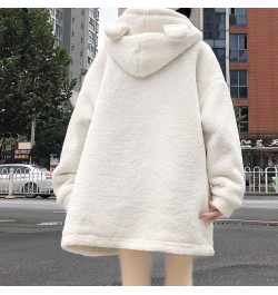 Woolen Coat Women Winter Cardigan Hooded Cute Kawaii Pink Lolita Coats Female Lamb Cotton Padded Embroidered Jacket $50.31 - ...