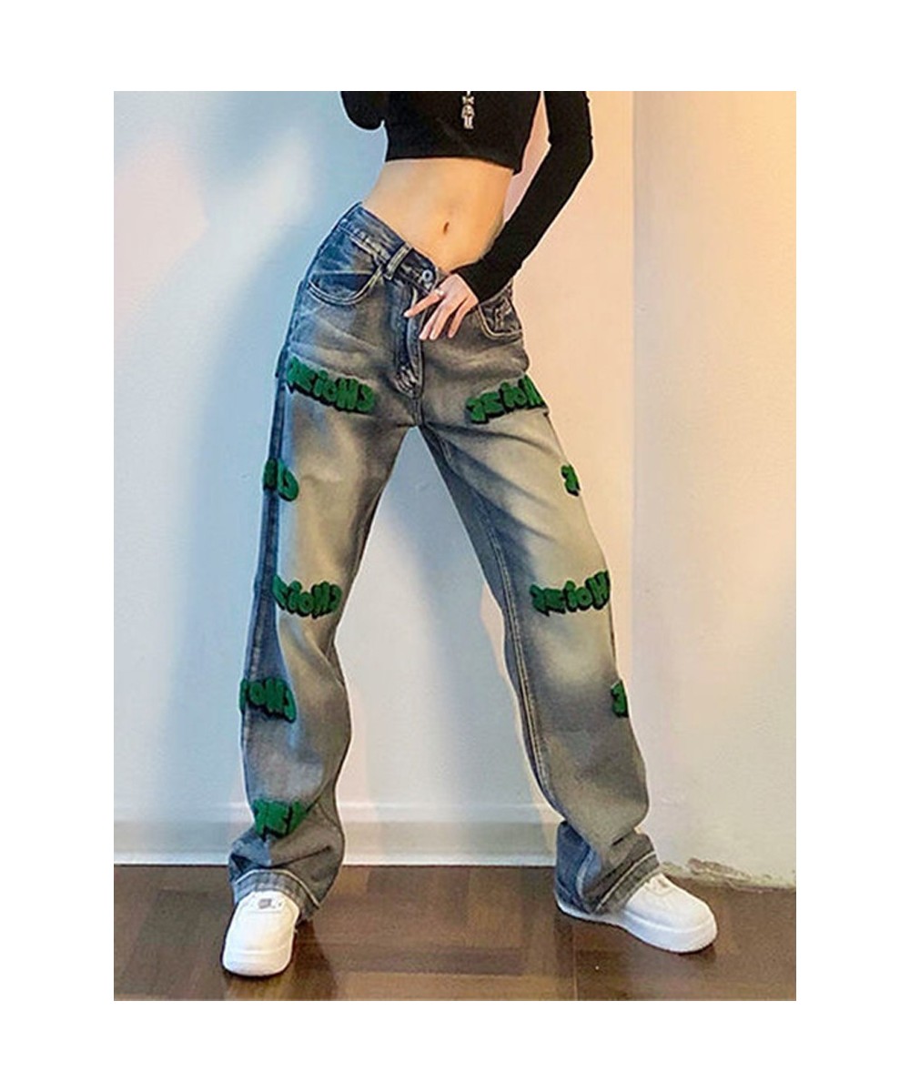 spring 2022 womens high waist patchwork Women's Wide leg jeans baggy woman denim capris Pants jean mom jeans trousers $47.17 ...