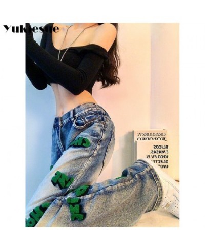 spring 2022 womens high waist patchwork Women's Wide leg jeans baggy woman denim capris Pants jean mom jeans trousers $47.17 ...