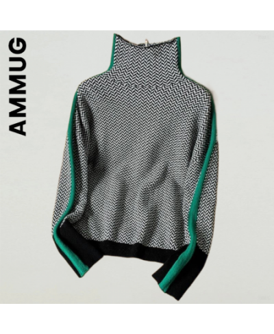 Turtleneck Women Sweater Knitted New Pullover Jumper Top Women Stylish Women's Sweater Warm Slim Female $40.37 - Sweaters