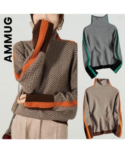 Turtleneck Women Sweater Knitted New Pullover Jumper Top Women Stylish Women's Sweater Warm Slim Female $40.37 - Sweaters