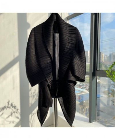 Miyake pleats new loose large size coat art pleated silhouette simple top $114.19 - Jackets & Coats