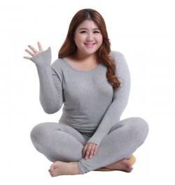 Thermal Underwear Suit Women Clothing Autumn Women Long Johns Solid Warm Winter Girls Underwear 3XL 4XL 5XL 90KG Wear $32.27 ...