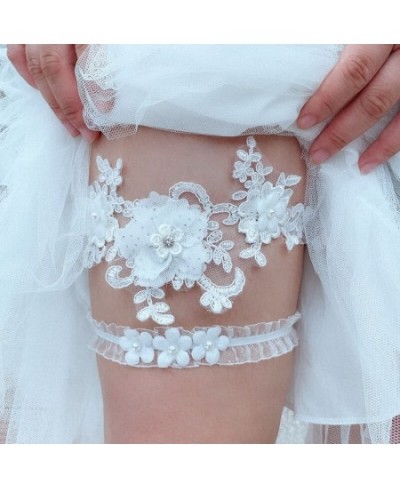 Wedding Garter Rhinestone Embroidery Flower Beading Sexy Garters for Women Bride Thigh Ring Bridal Leg Garter High Quality $1...