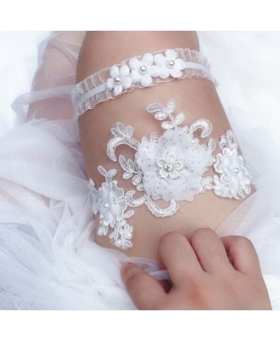 Wedding Garter Rhinestone Embroidery Flower Beading Sexy Garters for Women Bride Thigh Ring Bridal Leg Garter High Quality $1...