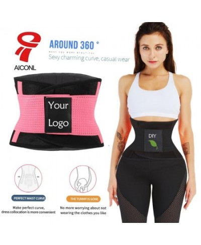 Aiconl Waist Trainer Shaper Belt Tummy Control Custom logo Silmming Belt Sauna Sweat Slim Belly Band Sport Shaper Girdle Cors...