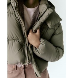 Fashion Women's Cotton-padded Coat Lapel Loose Hooded Zipper Drawstring Thick Warm Parka Jackets Winter 2023 New 17A4780 $82....