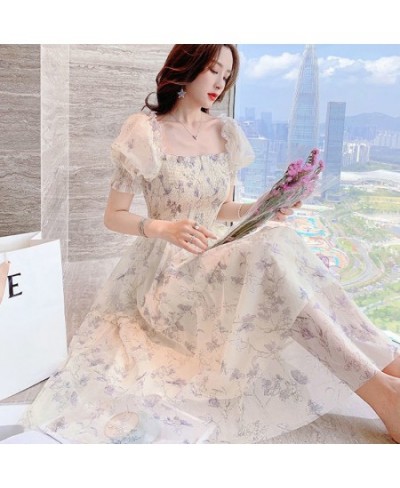 Casual Floral Party Dress Summer White Chiffon Long Dress Elegant Short Sleeve Fairy Dresses for Women Clothing Vestidos 2004...