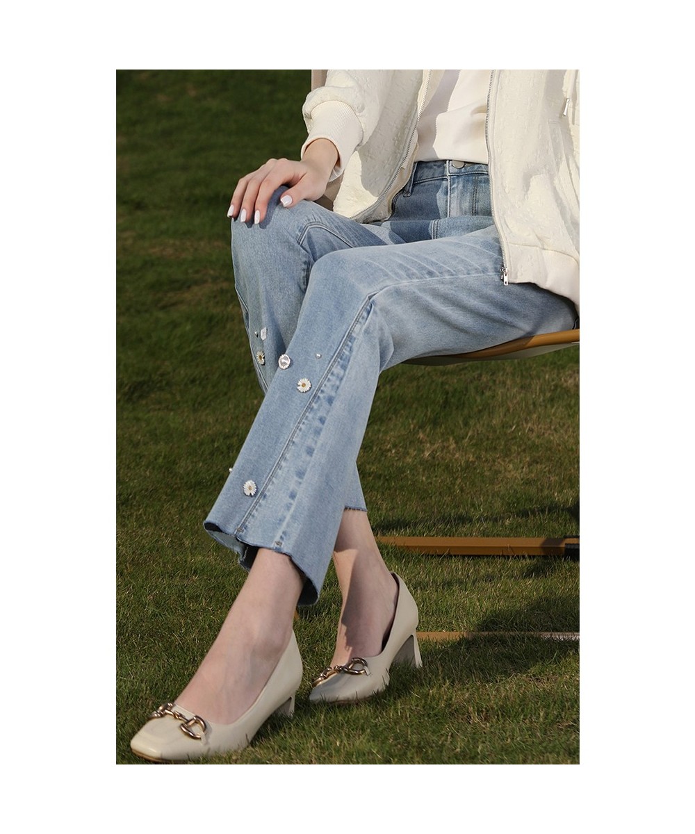 denim pants women 2023 spring elegant flare jeans slim cotton Trousers 2231164868 $101.69 - Jeans