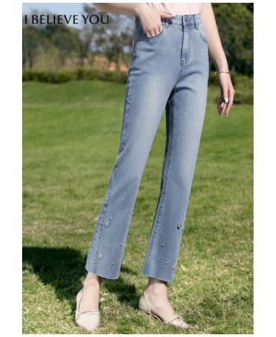 denim pants women 2023 spring elegant flare jeans slim cotton Trousers 2231164868 $101.69 - Jeans