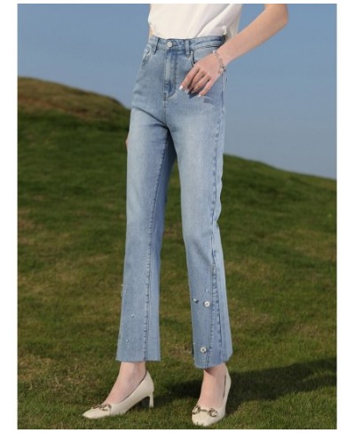 denim pants women 2023 spring elegant flare jeans slim cotton Trousers 2231164868 $101.69 - Jeans