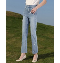 denim pants women 2023 spring elegant flare jeans slim cotton Trousers 2231164868 $101.69 - Jeans