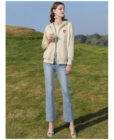 denim pants women 2023 spring elegant flare jeans slim cotton Trousers 2231164868 $101.69 - Jeans