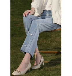 denim pants women 2023 spring elegant flare jeans slim cotton Trousers 2231164868 $101.69 - Jeans