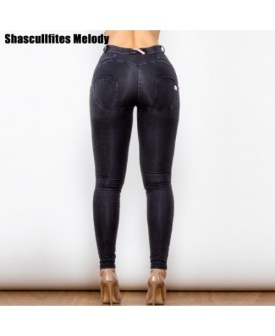 Shascullfites Butt Lift Jeans Women's Elastic Skinny Slimming Four Ways Stretchable Black Boyfriend Jeans $59.21 - Bottoms