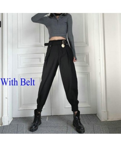 2023 Fashion Women Streetwear Cargo Pant Korean Style Wide Leg Elastic Waist Harem Pant Female Casual Loose Jogger Trouser $3...