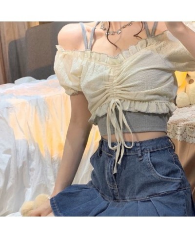 Sets Women Summer Korean Style Sweet Fashion Streetwear Slim All-match Holiday Comfortable Cropped Party Girls Kawaii Elegant...