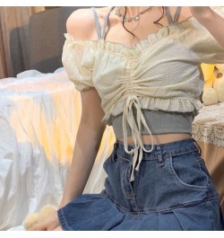 Sets Women Summer Korean Style Sweet Fashion Streetwear Slim All-match Holiday Comfortable Cropped Party Girls Kawaii Elegant...