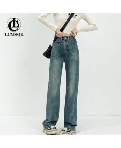 Vintage Jeans Woman High Waist Korean Fashion Straight Leg Jeans Women 2022 Streetwear Denim Women's Pants Y2k Female Clothin...