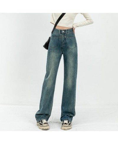 Vintage Jeans Woman High Waist Korean Fashion Straight Leg Jeans Women 2022 Streetwear Denim Women's Pants Y2k Female Clothin...