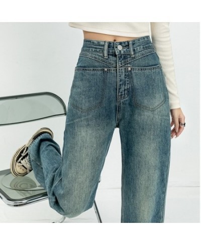 Vintage Jeans Woman High Waist Korean Fashion Straight Leg Jeans Women 2022 Streetwear Denim Women's Pants Y2k Female Clothin...