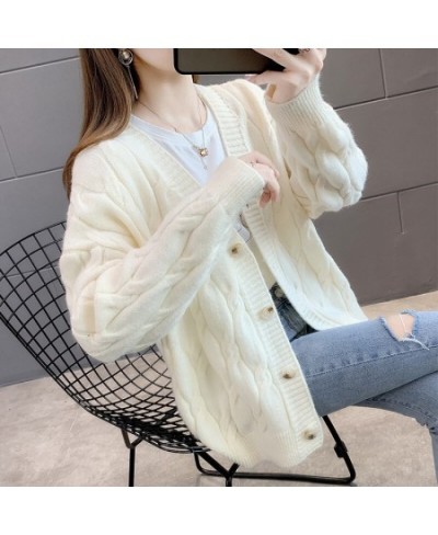 Women's Knitted Cardigan Sweater Loose Fashion New Autumn And Winter Western Style Casual Jacket Coat Women $42.42 - Sweaters