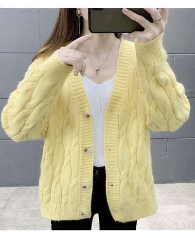 Women's Knitted Cardigan Sweater Loose Fashion New Autumn And Winter Western Style Casual Jacket Coat Women $42.42 - Sweaters