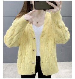 Women's Knitted Cardigan Sweater Loose Fashion New Autumn And Winter Western Style Casual Jacket Coat Women $42.42 - Sweaters