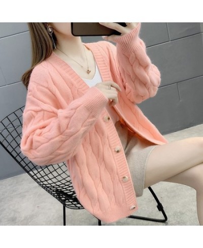 Women's Knitted Cardigan Sweater Loose Fashion New Autumn And Winter Western Style Casual Jacket Coat Women $42.42 - Sweaters