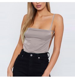 Womens Sexy Casual Holiday Suspenders Backless Solid Color Bellyband Vest Suspenders $61.60 - Underwear