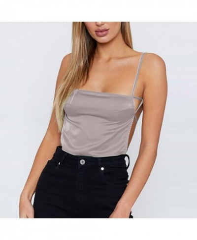 Womens Sexy Casual Holiday Suspenders Backless Solid Color Bellyband Vest Suspenders $61.60 - Underwear