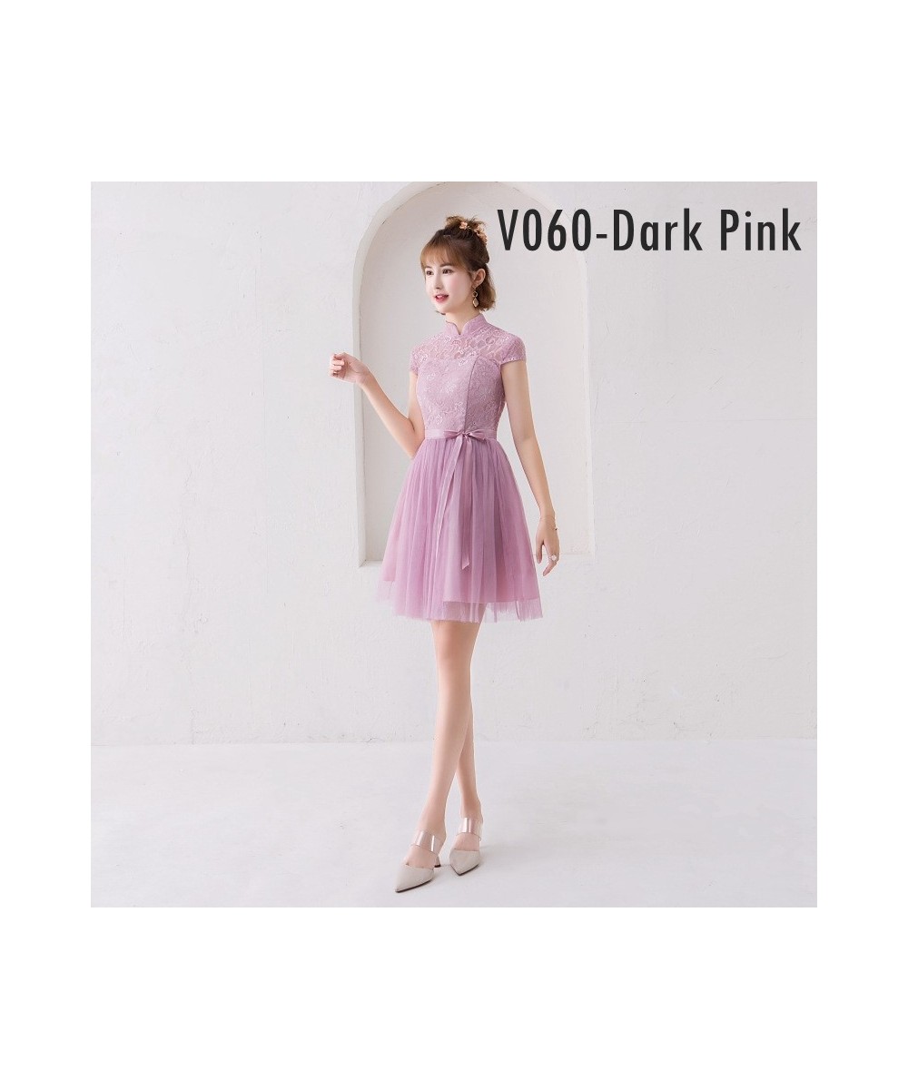 Pink Fairy Bridesmaid Dress A-Line Ball Gown Lace Tulle Short Prom Dress Wedding Party Sexy Dresses $39.80 - Dresses