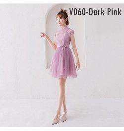 Pink Fairy Bridesmaid Dress A-Line Ball Gown Lace Tulle Short Prom Dress Wedding Party Sexy Dresses $39.80 - Dresses