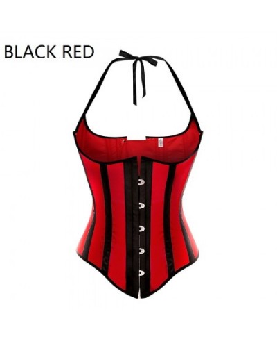 Sexy Black and Red Corsets And Bustiers Stripe Underbust Corset Bustier Basque Corsets korsett for Women Sexy Lingerie $26.82...