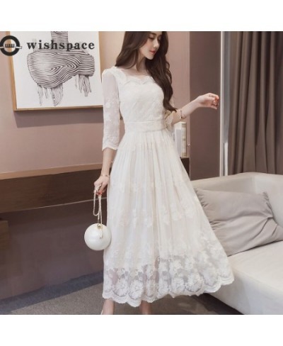 Spring 2022 New Women's South Korea Large Yards Long Lace Dress Aristocratic Temperament of Cultivate One's Morality Dress $4...