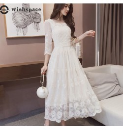 Spring 2022 New Women's South Korea Large Yards Long Lace Dress Aristocratic Temperament of Cultivate One's Morality Dress $4...