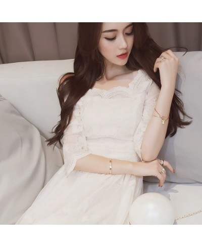 Spring 2022 New Women's South Korea Large Yards Long Lace Dress Aristocratic Temperament of Cultivate One's Morality Dress $4...