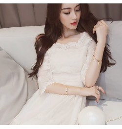 Spring 2022 New Women's South Korea Large Yards Long Lace Dress Aristocratic Temperament of Cultivate One's Morality Dress $4...