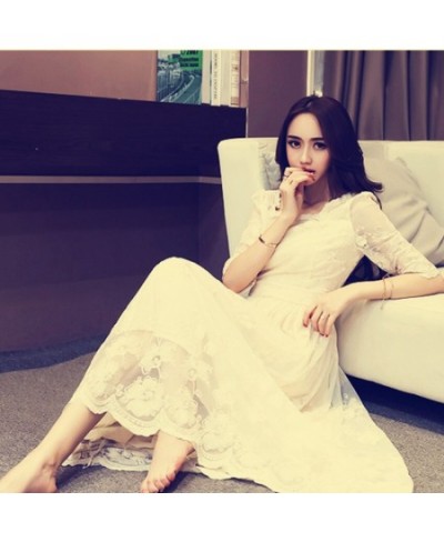 Spring 2022 New Women's South Korea Large Yards Long Lace Dress Aristocratic Temperament of Cultivate One's Morality Dress $4...